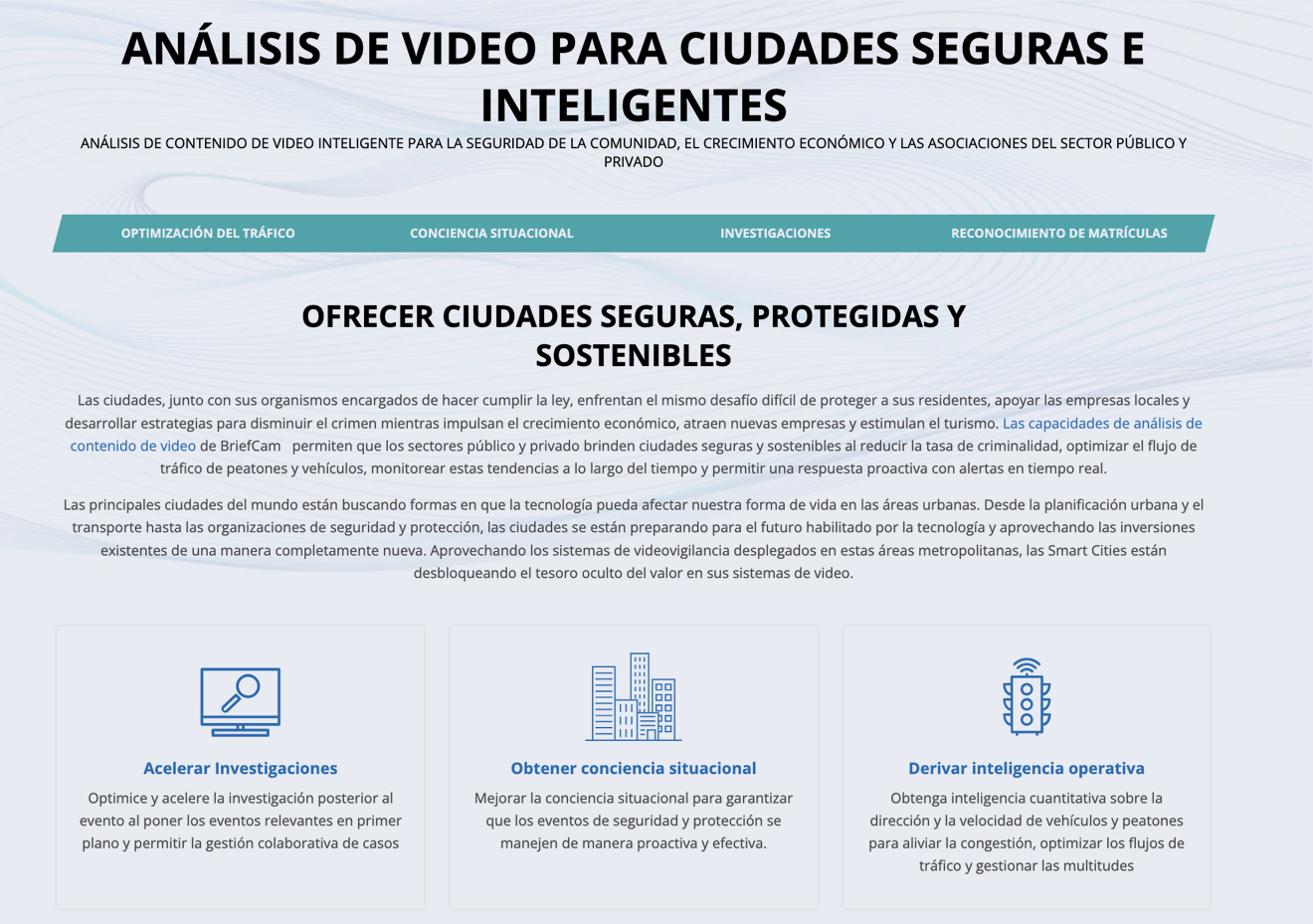 Análisis de video para ciudades seguras e inteligentes